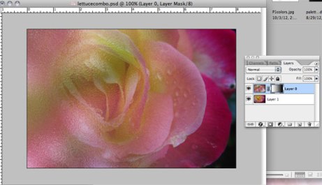 Background with gradient mask