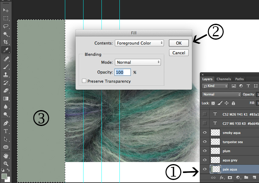 Filling in first color