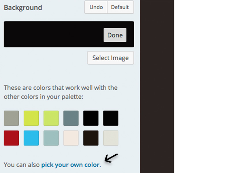 Changing the background color