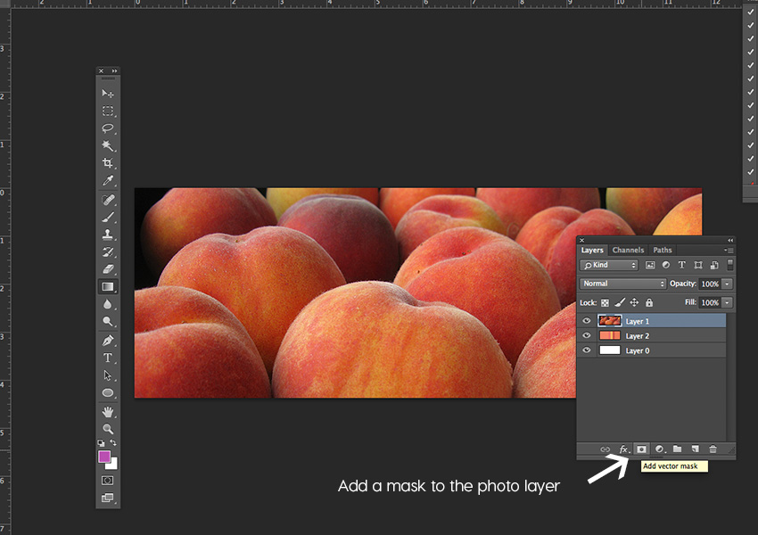 Add a mask to the photo layer