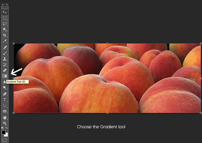 Choose the Gradient tool