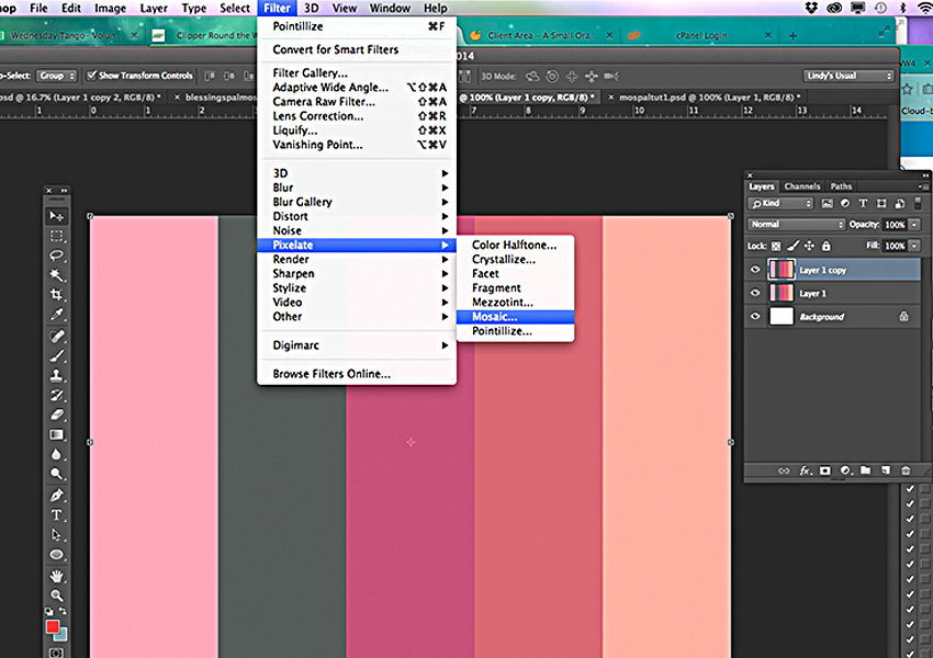 Choose the Mosaic filter
