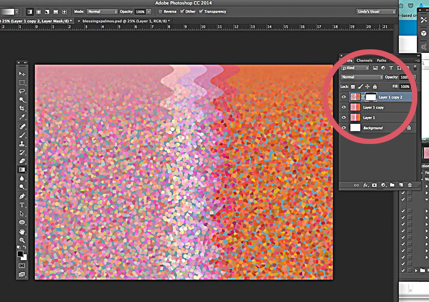 After applying gradient to mask.