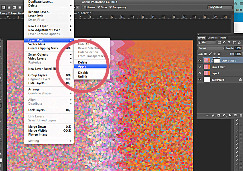 Apply the layer mask.
