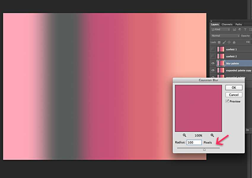 Step 3. Blur 1 layer: