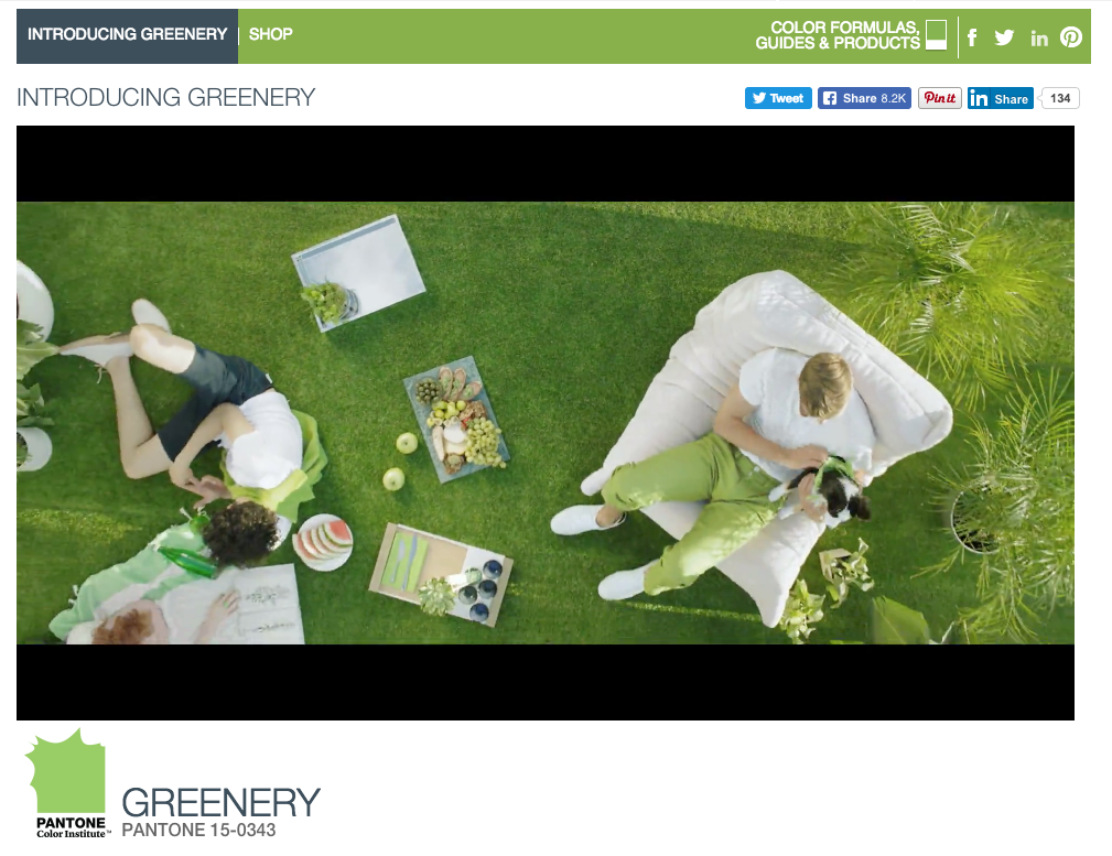 Pantone's Color of the Year: Greenery!