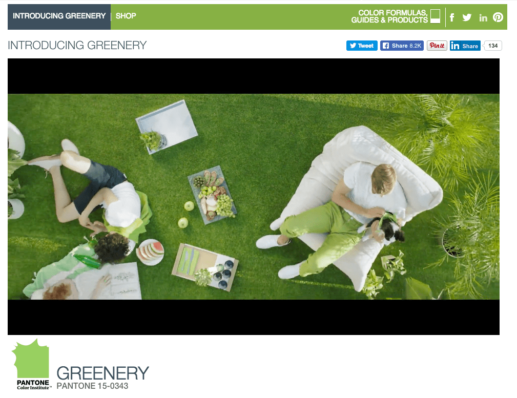 Pantone's Color of the Year: Greenery!